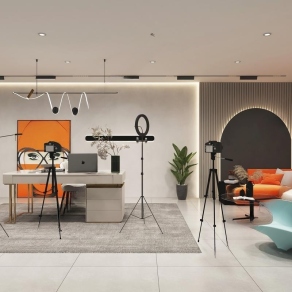 现代网红直播间3D模型下载